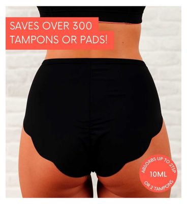 NIXI Body Coni Black 10 VPL-Free High Waist Leakproof Knickers