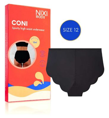 NIXI Body Coni Black 12 VPL-Free High Waist Leakproof Knickers