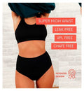 NIXI Body Coni Black 14 VPL-Free High Waist Leakproof Knickers