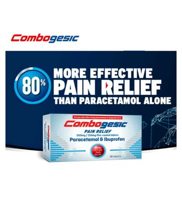 Combogesic Pain Relief 500mg/150mg Film-Coated Tablets - 16 Tablets