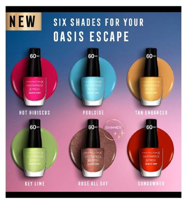 Max Factor Masterpiece Xpress Oasis Collection Nail Polish 250 Hot Hibiscus