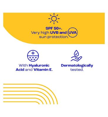 E45 Sun Face Cream for Sensitive Skin, Hydrating Sun Cream with very high UVA and UVB protection and SPF 50+, For Dry Skin