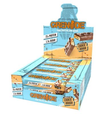 Grenade Carb Killa High Protein Bar Chocolate Chip Cookie Dough - 60g x 12 Bars