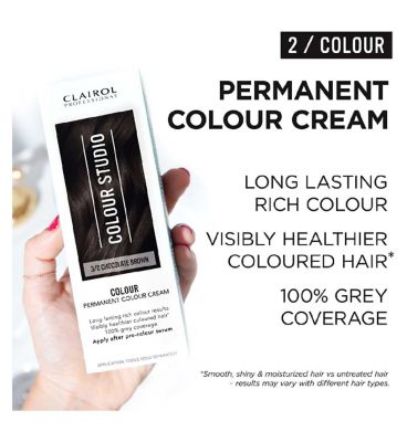 Clairol Colour Studio Step 2 Permanent Colour Cream 3/0 Chocolate Brown 50ml