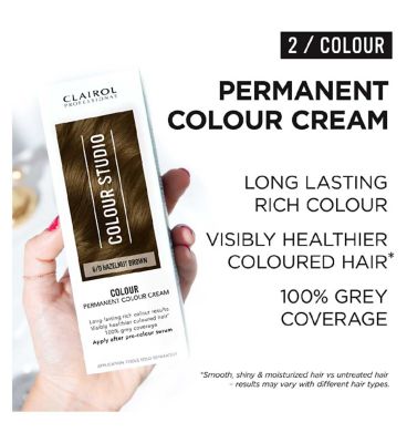 Clairol Colour Studio Step 2 Permanent Colour Cream 6/0 Hazelnut Brown 50ml