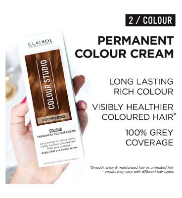 Clairol Colour Studio Step 2 Permanent Colour Cream 7/43 Copper Blonde 50ml