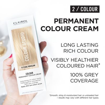 Clairol Colour Studio Step 2 Permanent Colour Cream 11/1 Cool Porcelain 50ml
