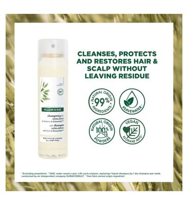 Klorane Extra-Gentle Dry shampoo with Oat & Ceramide 150ml