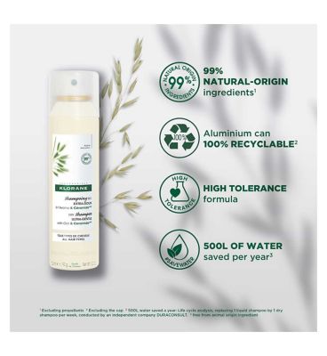 Klorane Extra-Gentle Dry shampoo with Oat & Ceramide 150ml