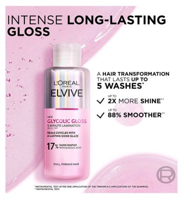 L’Oréal Paris Elvive Glycolic Gloss 5 Minute Lamination Treatment for Dull Hair 200ml