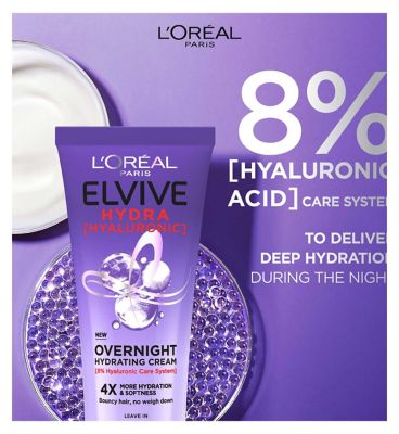L'Oréal Elvive Hydra Hyaluronic Acid Overnight Hydrating Cream 200ml