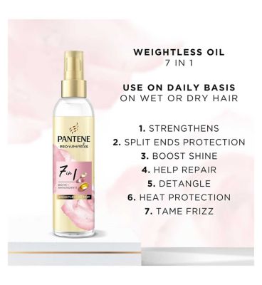 Pantene 7-in-1 Weightless Hair Oil Mist with Biotin 145ml. Pro V Miracles Hairspray