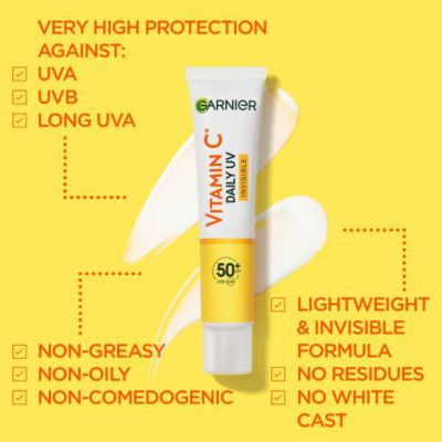 Garnier Vitamin C Daily UV Fluid SPF50+ Invisible 40ml