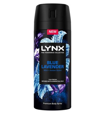 Lynx Fine Fragrance Collection Premium Deodorant Bodyspray Blue Lavender 150ml