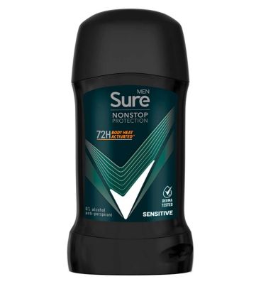 Sure Men Sensitive Nonstop Protection Antiperspirant Deodorant Stick 50ml