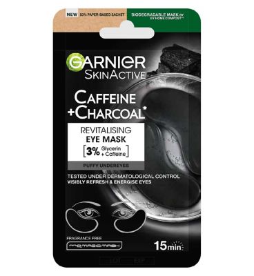 Garnier Depuffing Eye Mask with Bamboo Charcoal - For Puffy Undereyes