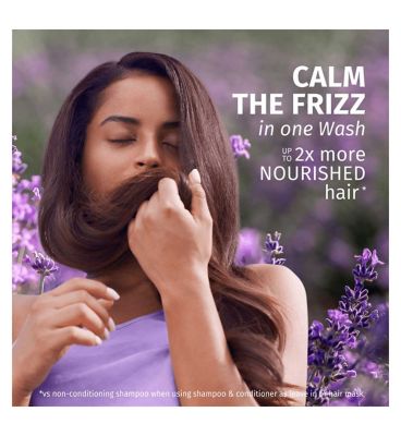 Herbal Essences Lavender Scent Calm Frizz Shampoo 350ml to Nourish and Smooth Frizzy Hair