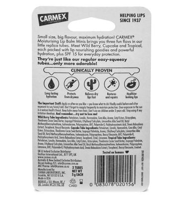 Carmex Mini Trios 3x5g SPF15