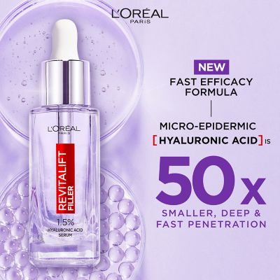 L'Oreal Paris Hyaluronic Acid Serum Revitalift Filler [+Hyaluronic Acid] Anti-Wrinkle Dropper Serum 15ml