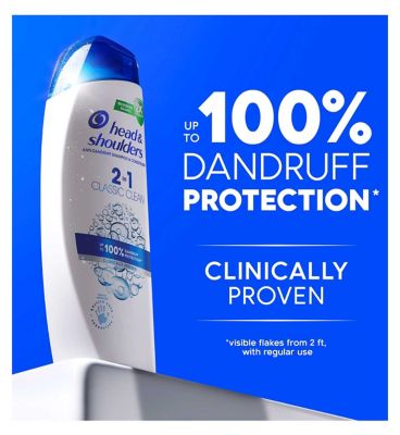 Head & Shoulders Classic Clean 2in1 Anti Dandruff Shampoo 330ml. Refreshing Clean Scent