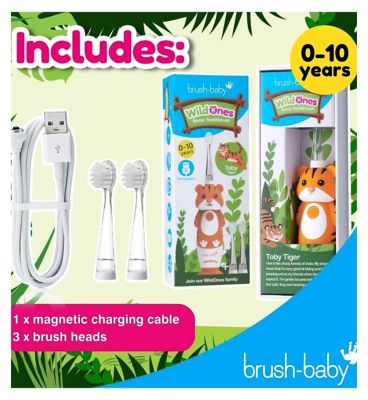 brush-baby WildOnes Tiger Rechargeable Toothbrush