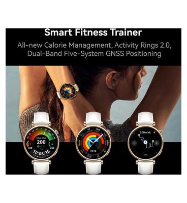 HUAWEI Watch GT 4 41mm Smart Watch - White Leather Strap
