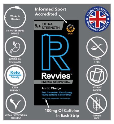 Revvies Extra Strength Energy Strips Arctic Charge - 5 Strips