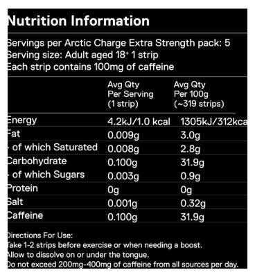 Revvies Extra Strength Energy Strips Arctic Charge - 5 Strips