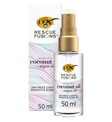 OGX Rescue Fusions 24H Frizz Control Smooth & Sleek Oil, 50ml