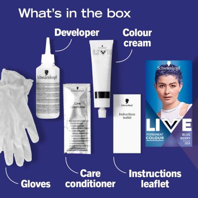 Schwarzkopf LIVE&nbsp;059&nbsp;Blue Berry&nbsp;Permanent Blue Hair Dye