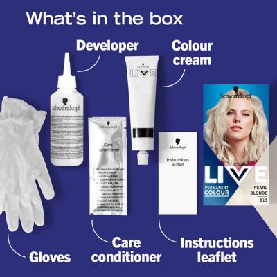 Schwarzkopf LIVE B13 Pearl Blonde Permanent Light Blonde Hair Dye