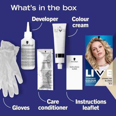 Schwarzkopf LIVE B14 Sparkling Blonde Permanent Blonde Hair Dye