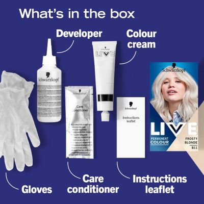 Schwarzkopf LIVE B11&nbsp;Frosty Blonde Permanent Cool Blonde Hair Dye