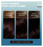 Clairol Nice'n Easy Crème Pure Brunettes Permanent Hair Dye - 3PB Deepest Espresso Brown
