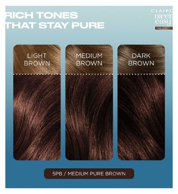 Clairol Nice'n Easy Crème Pure Brunettes Permanent Hair Dye - 5PB Medium Mocha Brown