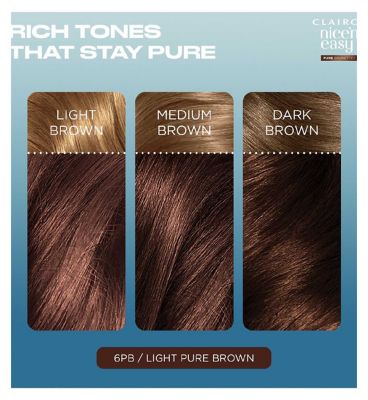 Clairol Nice'n Easy Crème Pure Brunettes Permanent Hair Dye - 6PB Light Hazelnut Brown