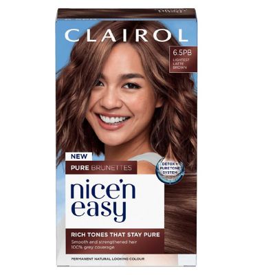 Clairol Nice'n Easy Crème Pure Brunettes Permanent Hair Dye - 6.5PB Lightest Latte Brown