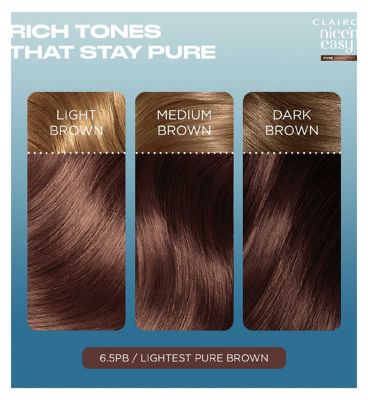 Clairol Nice'n Easy Crème Pure Brunettes Permanent Hair Dye - 6.5PB Lightest Latte Brown
