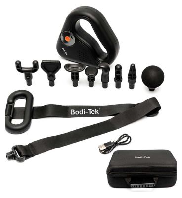 Bodi-Tek Sports Percussion Massage Gun with Lateral Action Massage Belt