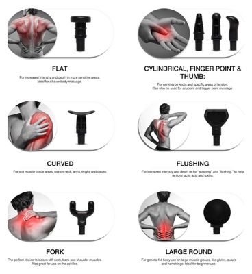 Bodi-Tek Sports Percussion Massage Gun with Lateral Action Massage Belt