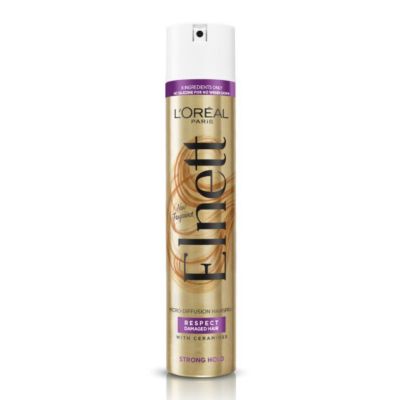 L'Oreal Hairspray by Elnett Care For Dry Damaged Hair Strong Hold Argan Oil Shine 400ml