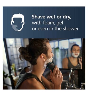 Philips Wet & Dry Electric Shaver Series 3000X with 27 PowerCut Blades, 4D Flex Heads and Pop-up Trimmer –  X3002/00