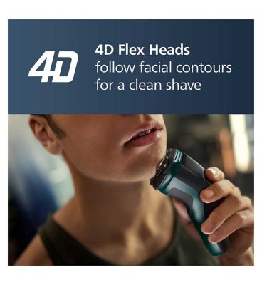 Philips Wet & Dry Electric Shaver Series 3000X with 27 PowerCut Blades, 4D Flex Heads and Pop-up Trimmer –  X3002/00