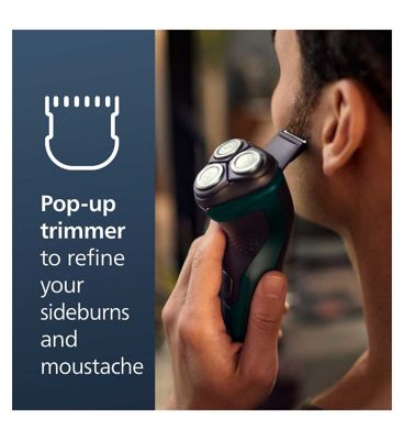 Philips Wet & Dry Electric Shaver Series 3000X with 27 PowerCut Blades, 4D Flex Heads and Pop-up Trimmer – X3002/00