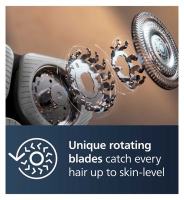 Philips 9000 Series Wet & Dry Electric Shaver with SkinIQ technology, Charging Stand & Travel case - S9974/35