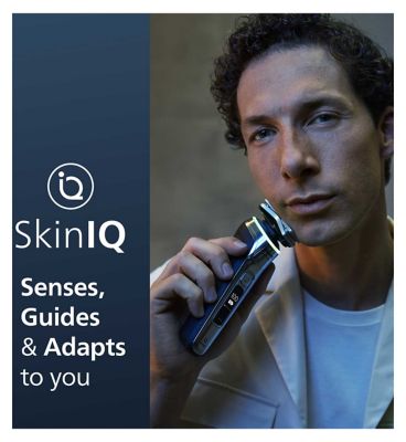 Philips Shaver 9000 Series Wet & Dry Electric Shaver with SkinIQ technology, Quick Clean Pod and Travel case - S9983/55