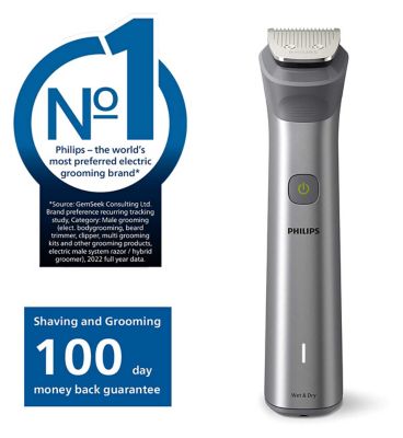 Philips Series 5000, 11-in-1 Multi Grooming Trimmer for Face, Head, and Body, MG5930/15