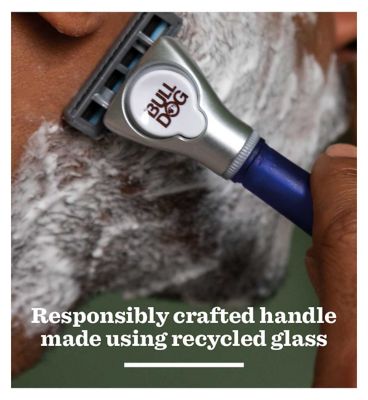 Bulldog Skincare Sensitive Glass Razor + 1 Blade Refill