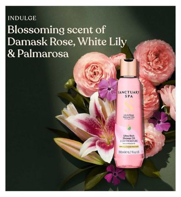 Sanctuary Spa Lily & Rose Natural Oils Ultra Rich Shower Oil 200ml