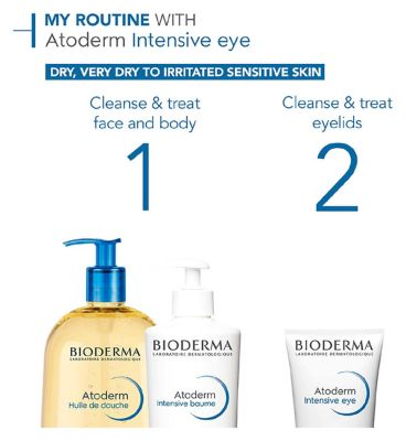 Bioderma Atoderm Intensive Eye Cream for Very Dry, Itchy Skin Prone to Eczema - 100ml